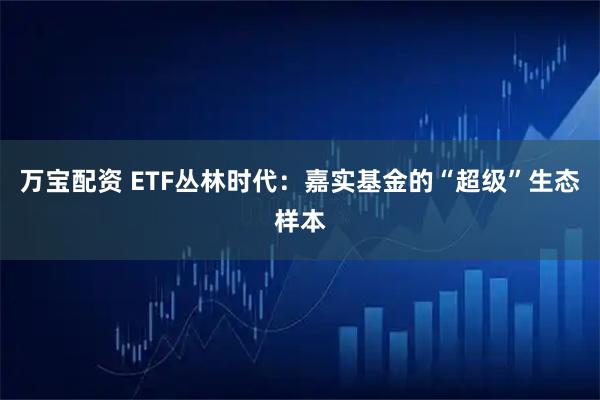 万宝配资 ETF丛林时代：嘉实基金的“超级”生态样本