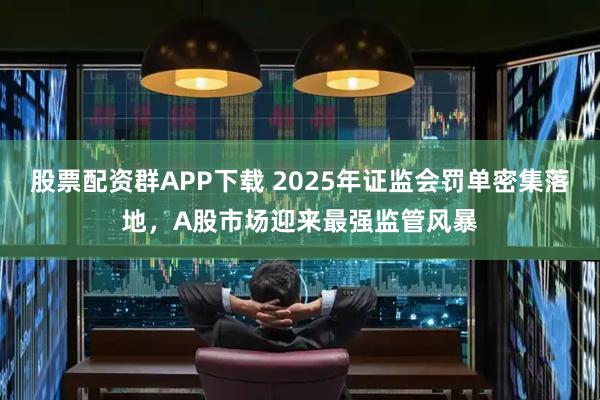 股票配资群APP下载 2025年证监会罚单密集落地，A股市场迎来最强监管风暴