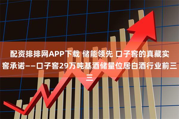 配资排排网APP下载 储能领先 口子窖的真藏实窖承诺——口子窖29万吨基酒储量位居白酒行业前三