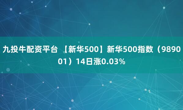 九投牛配资平台 【新华500】新华500指数（989001）14日涨0.03%