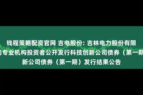 钱程策略配资官网 吉电股份: 吉林电力股份有限公司2025年面向专业机构投资者公开发行科技创新公司债券（第一期）发行结果公告